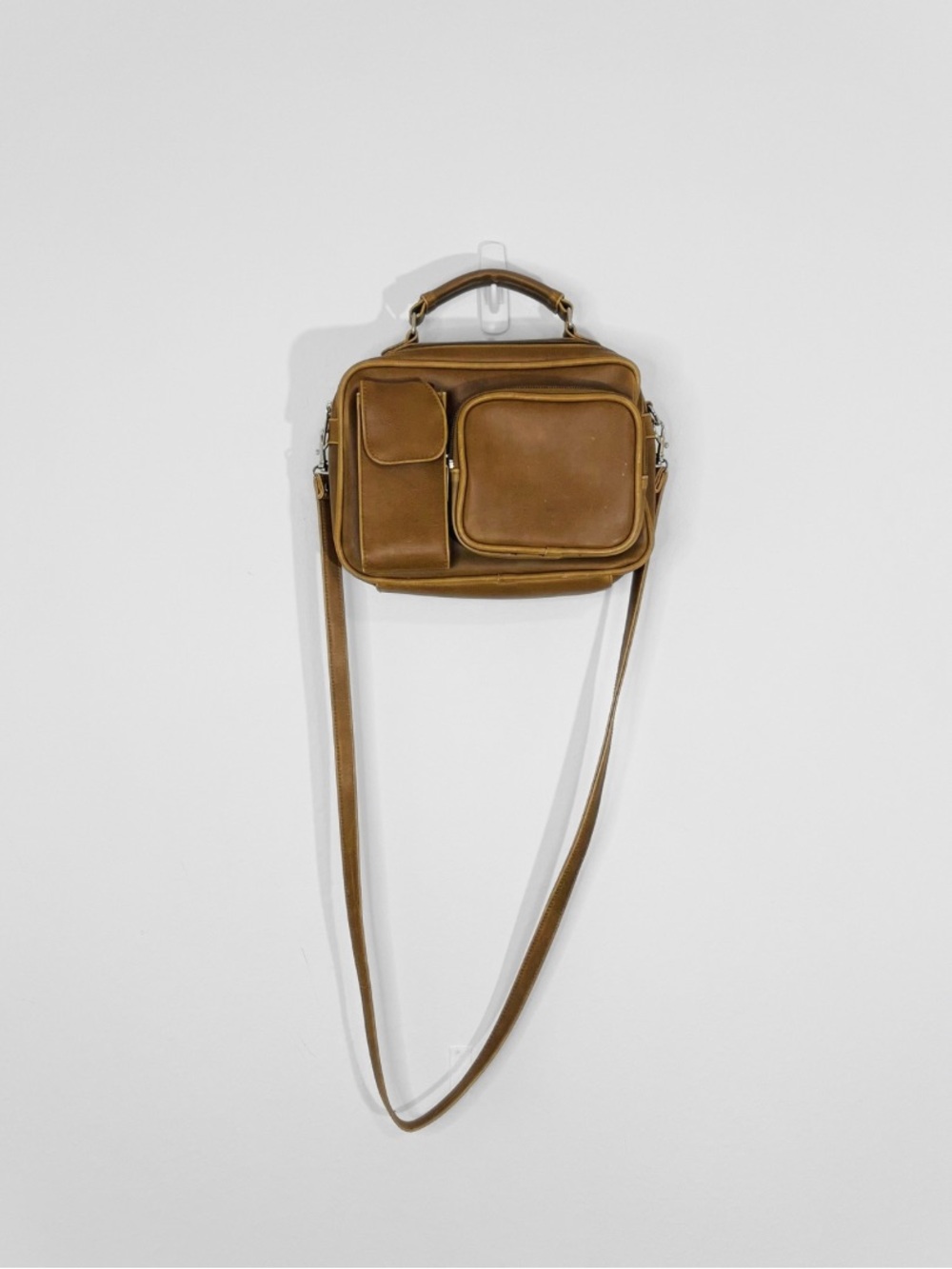 🖤 Faux Leather Crossbody Bag in Tan